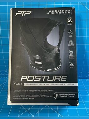 Posture Vest XS Black - Posture Support Vest by Swedish Posture